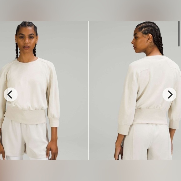 EUC Lululemon Women’s Softstreme Ribbed Hem Pullover Bone Ivory Off white Size 6 - Picture 7 of 8